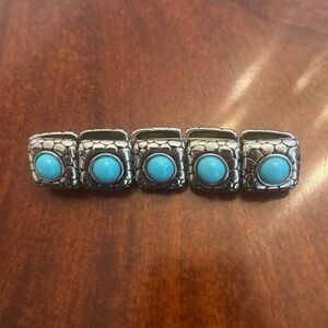 Navajo Style Turquoise Silver tone bracelet